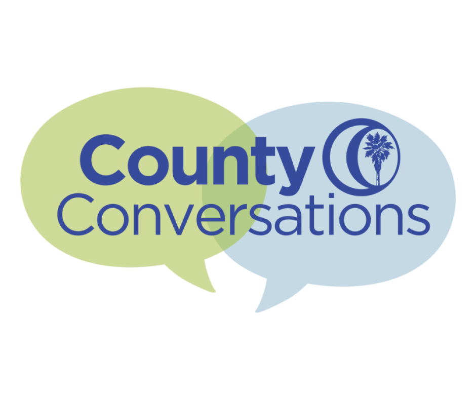 The County Conversations video series logo.