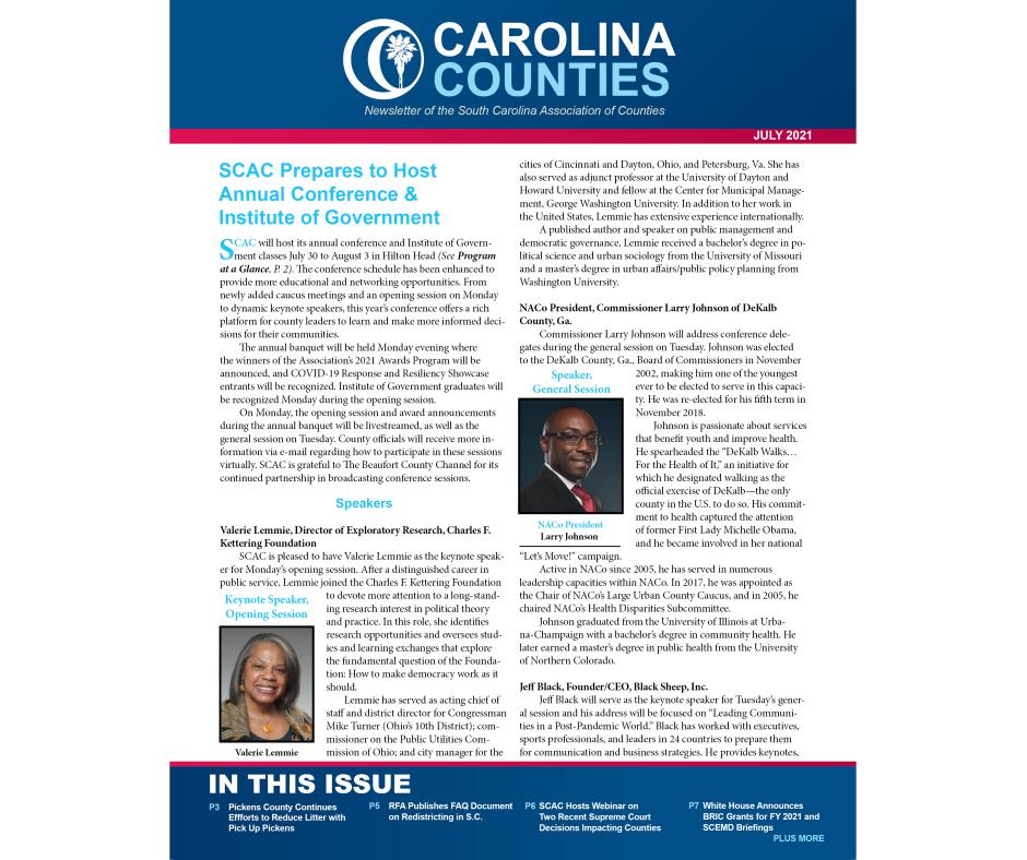 Carolina Counties (July 2021)