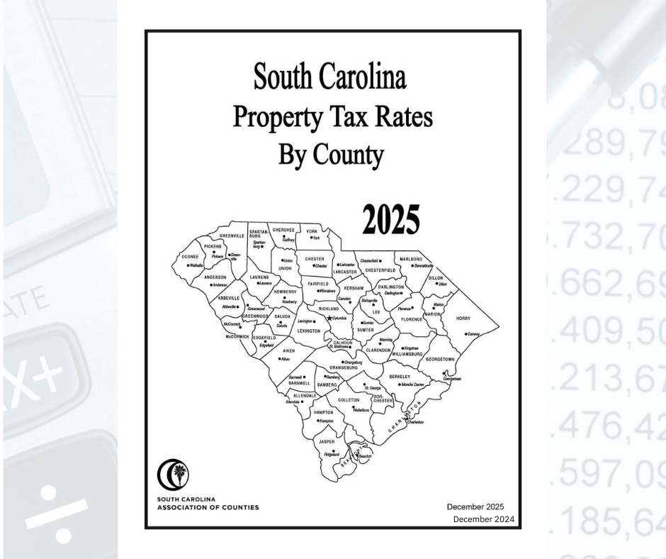 South Carolina Property Tax Rates by County, 2025