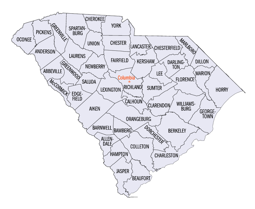 SC county map