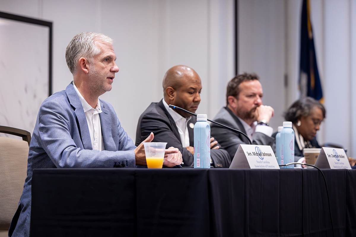 Members of the SCAC Legislative Panel speak to attendees at the 2025 Annual Conference.