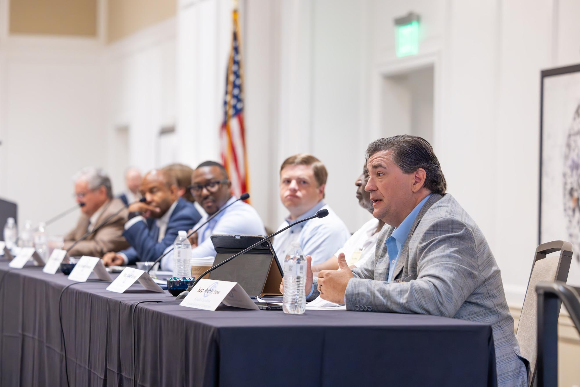State legislators speak during a panel discussion at the 2026 SCAC Annual Conference.