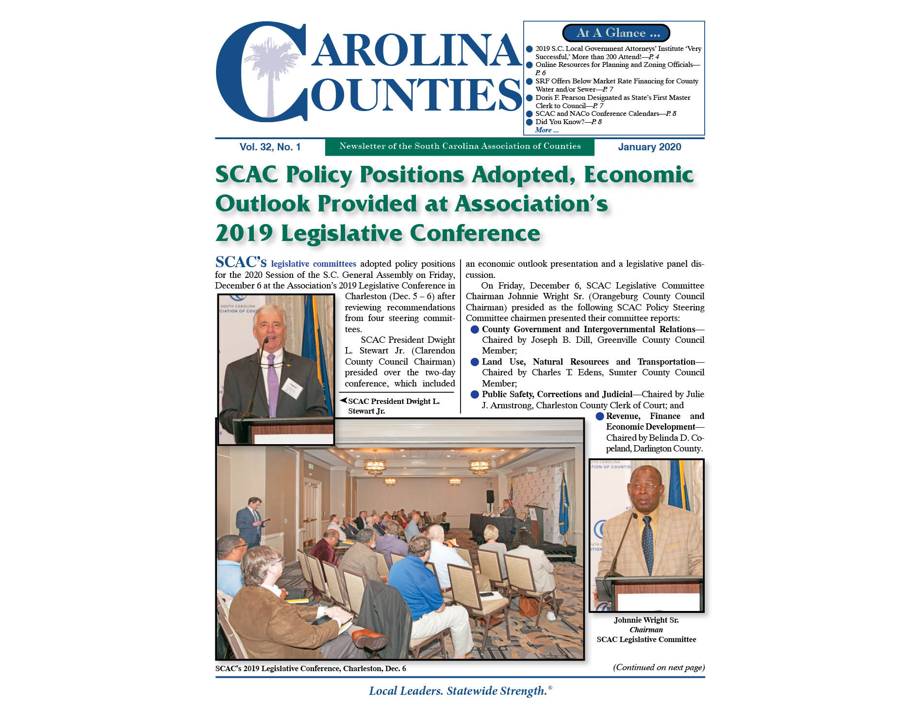 Carolina Counties Vol. 32, No. 1 South Carolina Association of Counties