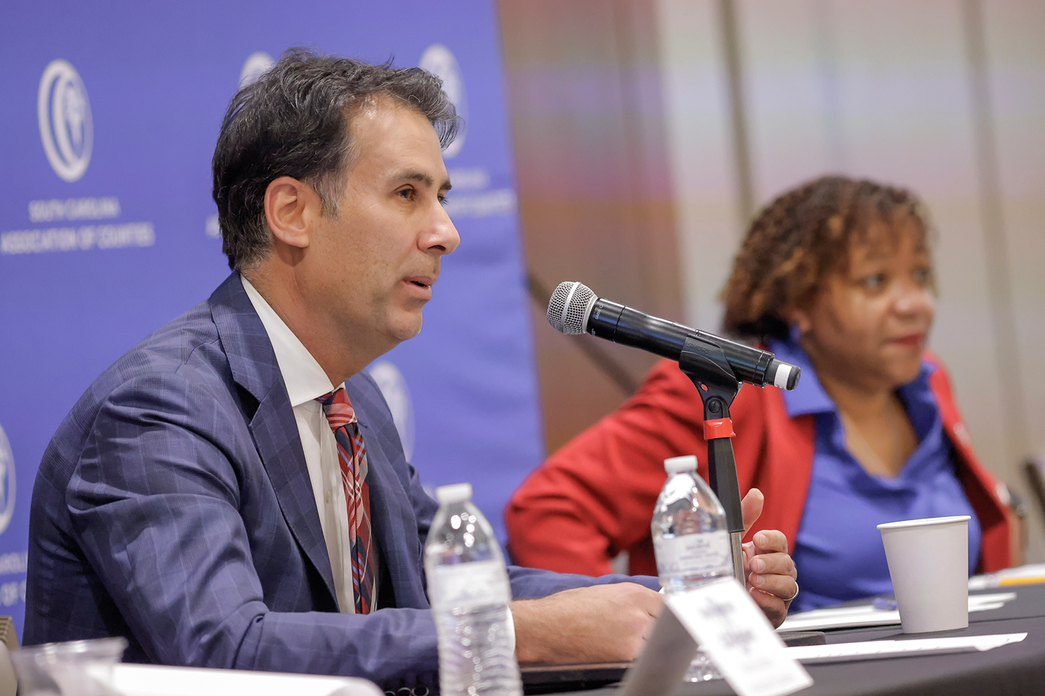 Rep. Seth Rose and Sen. Tameika Isaac Devine speak during Counties Connect 2026.